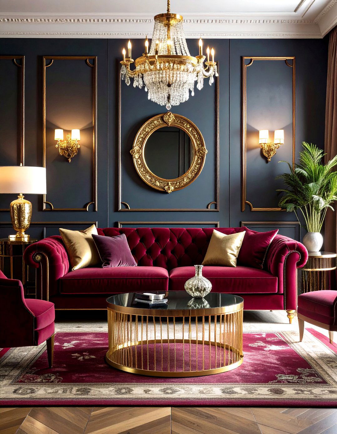 Velvet and Brass Glamour Snug - 24 Snug Room Ideas