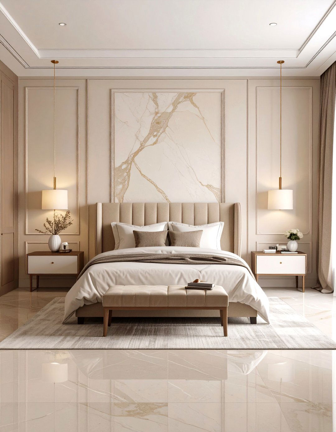 Venetian Plaster Accent Wall - 24 Bedroom Accent Wall Ideas