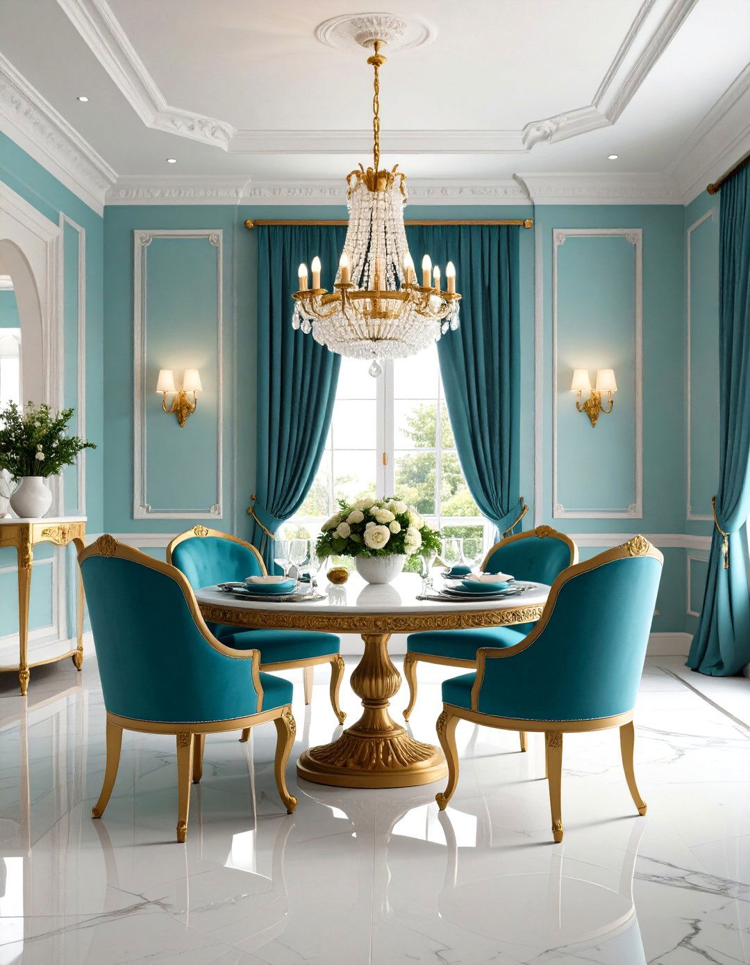 Venetian Plaster with Molding Frames for Luxurious Texture - 24 Wall Molding Ideas