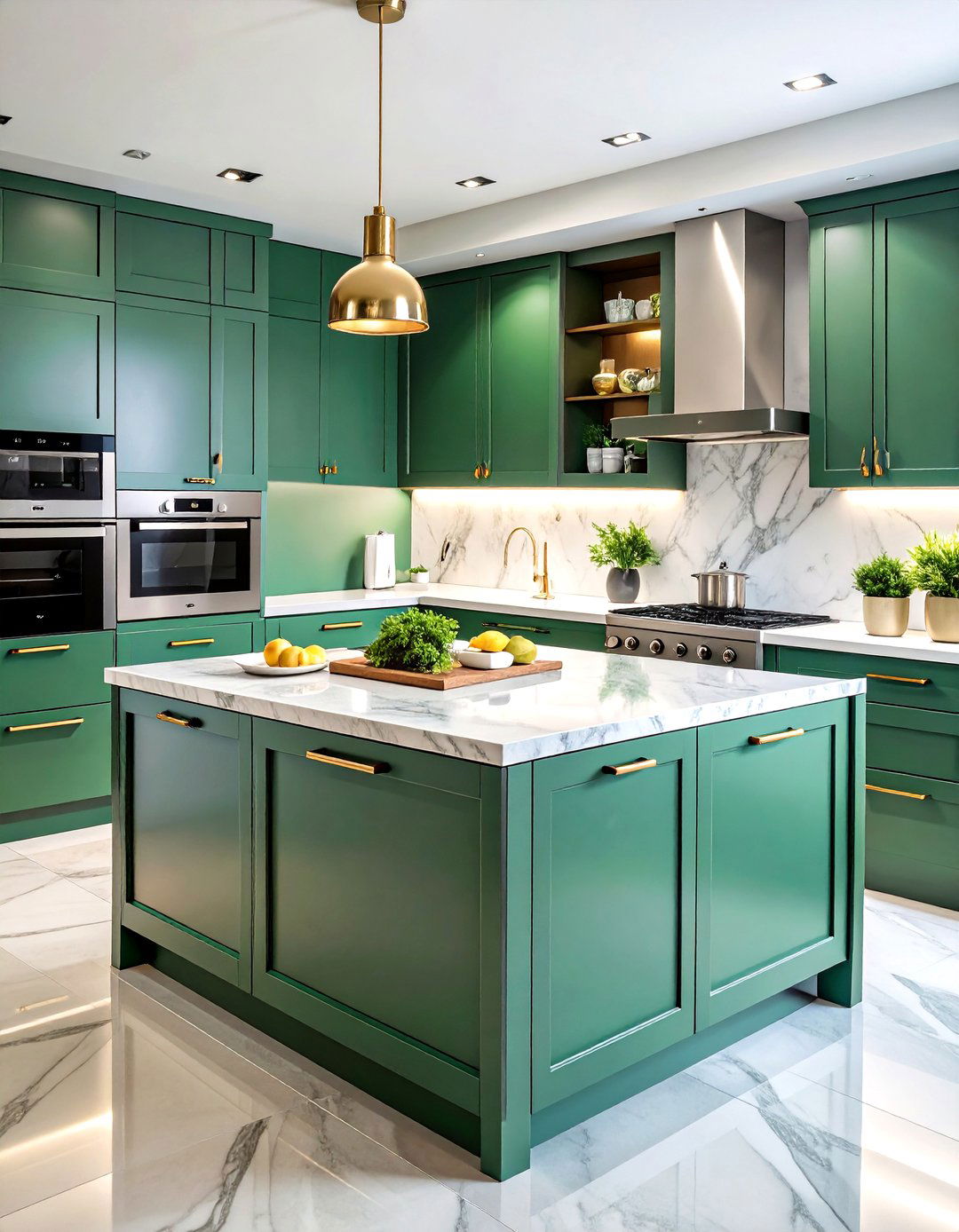 Verde Alpi Marble Baking Station - 24 Green Marble Countertop Design Ideas