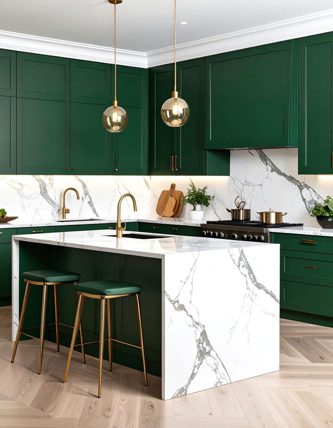 Verde Guatemala Dramatic Veining Statement - 24 Green Marble Countertop Design Ideas