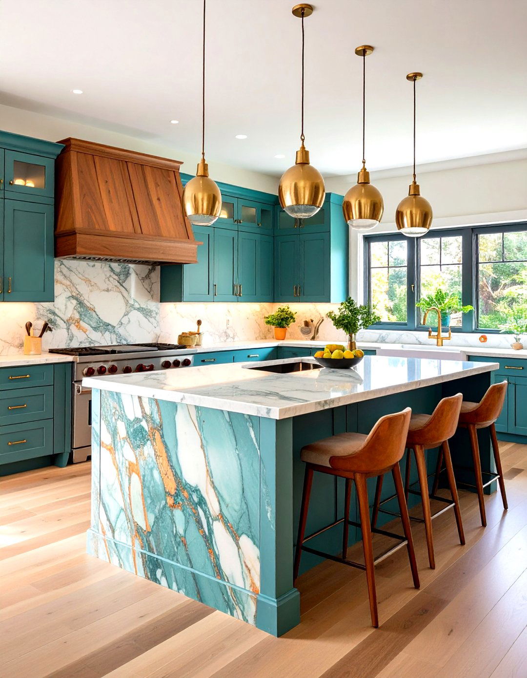 Verde Guatemala Mixed Finish Applications - 24 Green Marble Countertop Design Ideas