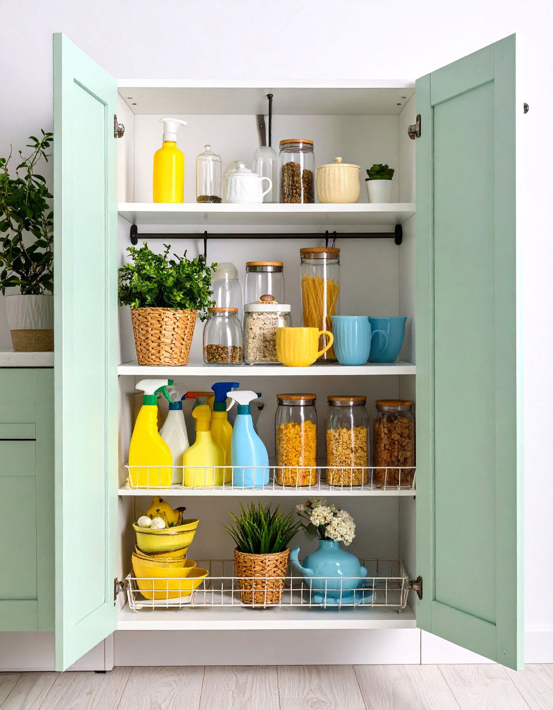 Vertical Cabinet Door Storage Racks - 24 Small Kitchen Storage Ideas