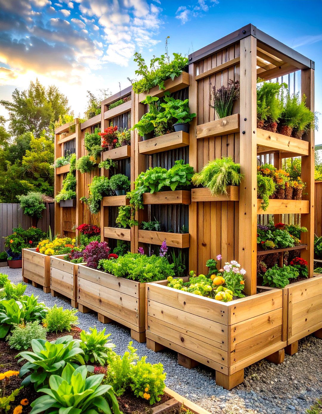 Vertical Composting Integration Garden - 24 Vertical Pallet Garden Ideas