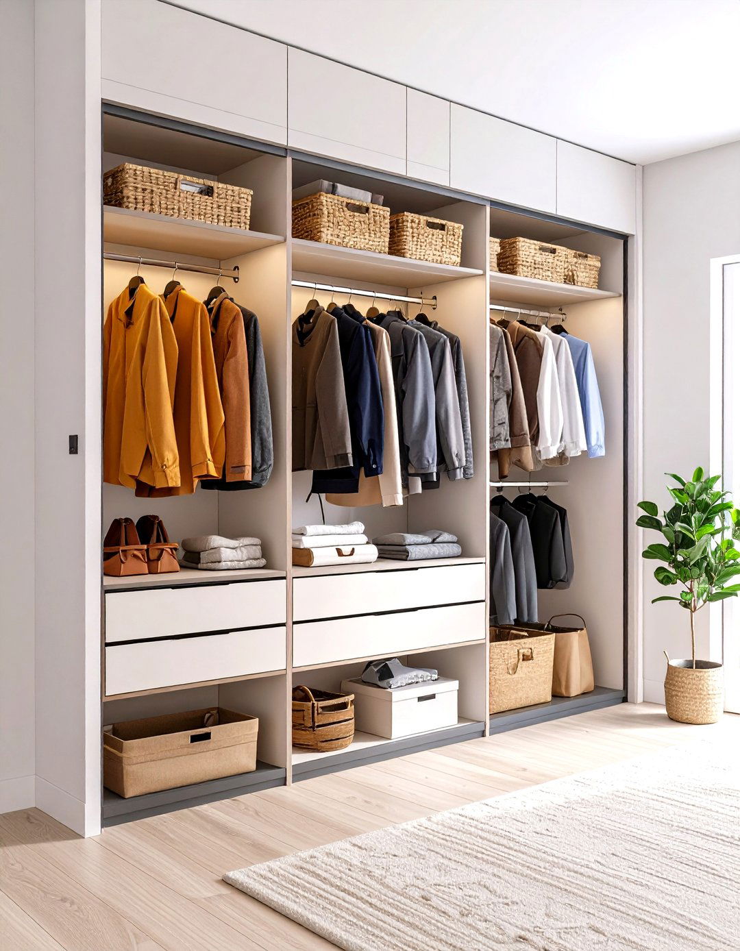 Vertical Door Mounted Organization Hub - 24 Hall Closet Organization Ideas