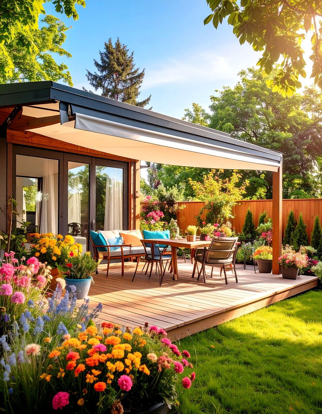 Vertical Drop Screen Protection - 24 Deck Awning Ideas