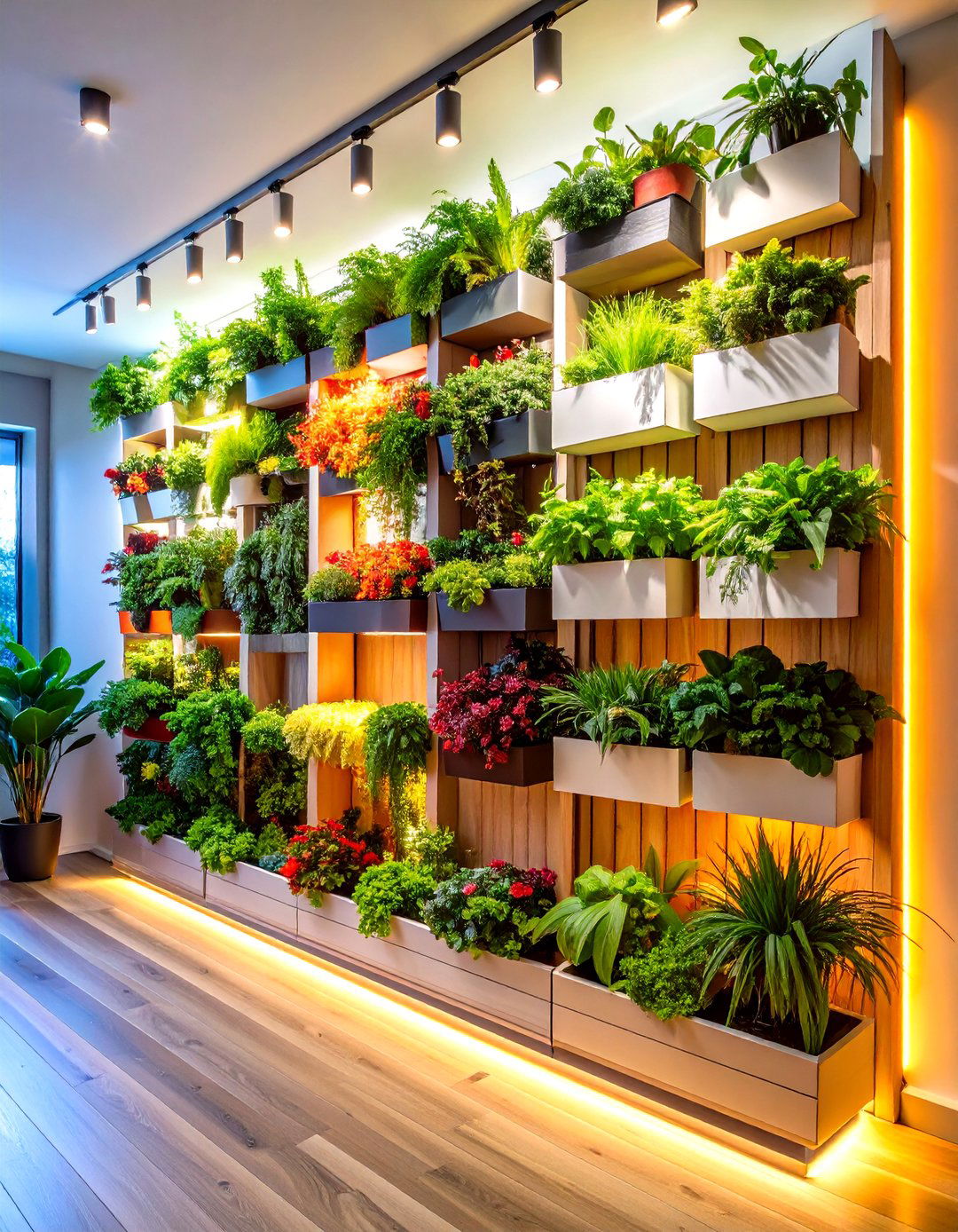 Vertical Garden Indoor Living Wall - 24 Townhouse Interior Design Ideas