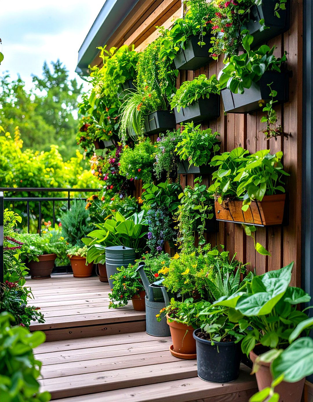 Vertical Garden Landing Display - 24 Stair Landing Ideas