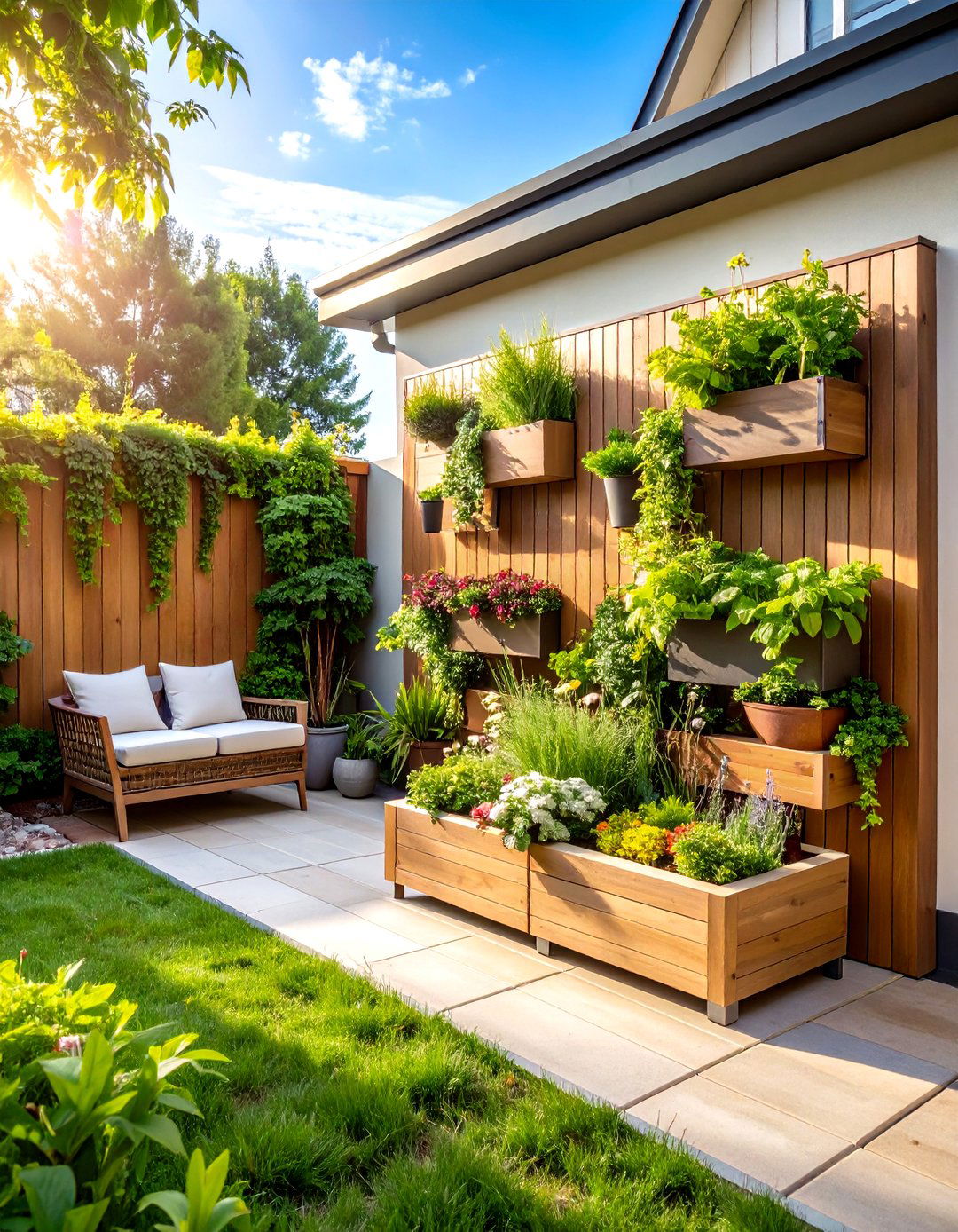 Vertical Garden Living Walls - 24 Townhouse Backyard Ideas
