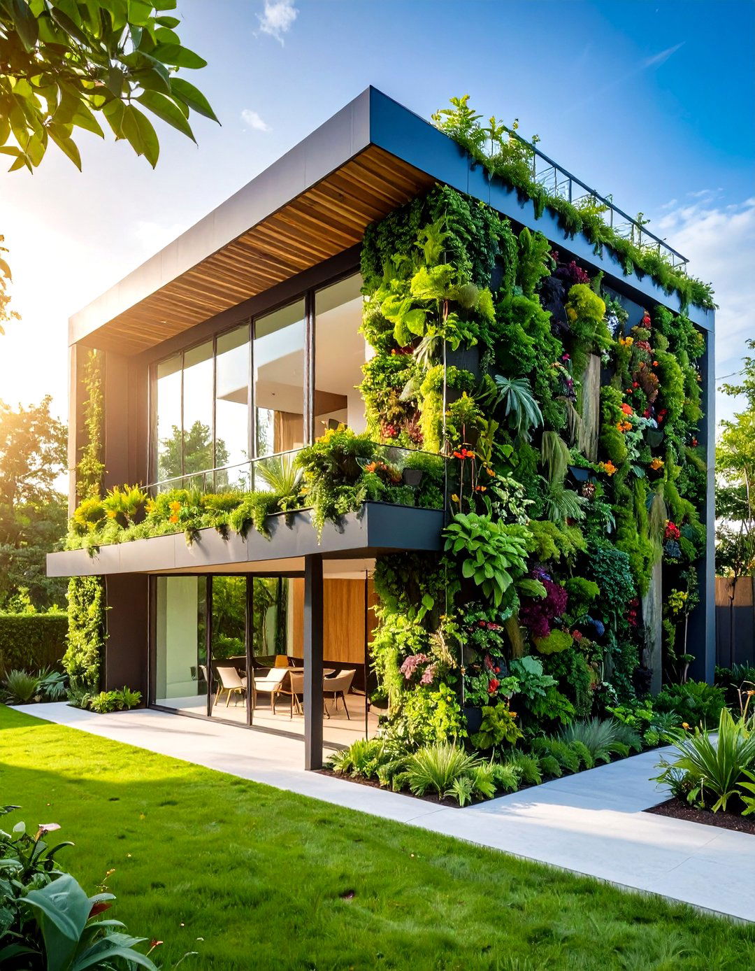 Vertical Garden Pavilion with Living Walls - 24 Outdoor Pavilion Ideas