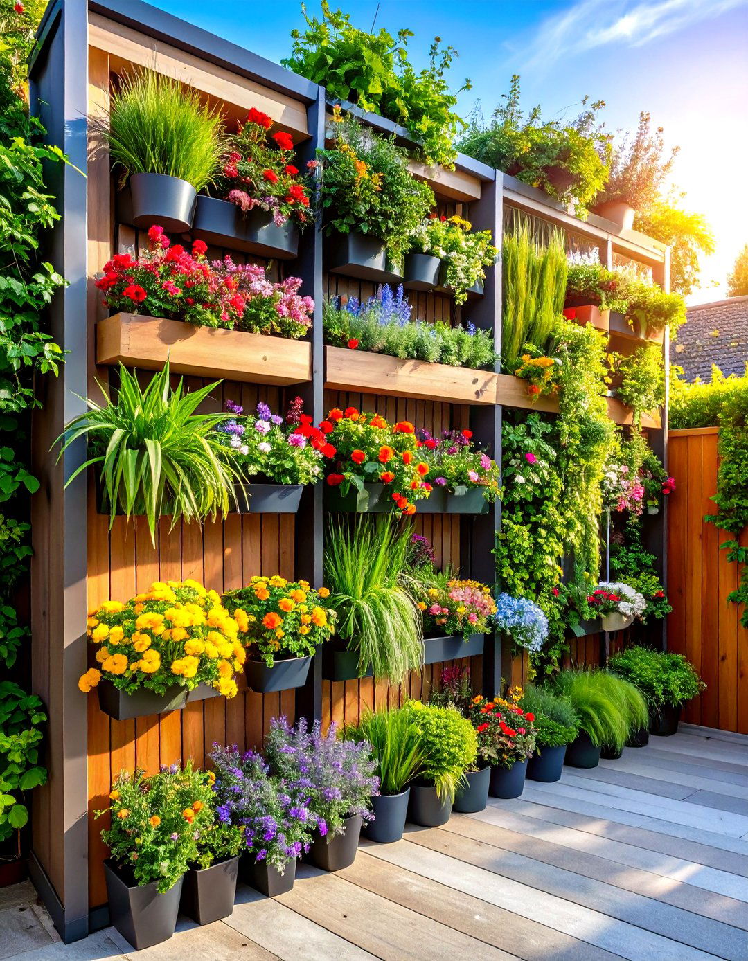 Vertical Garden Planter Dividers - 24 Garden Divider Ideas