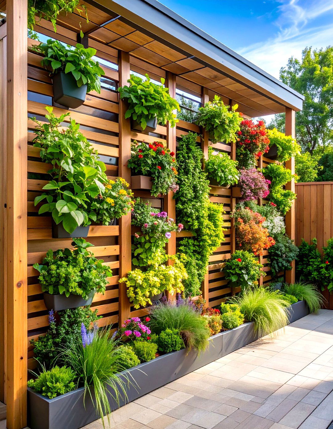 Vertical Garden Privacy Solutions - 24 Deck Decorating Ideas