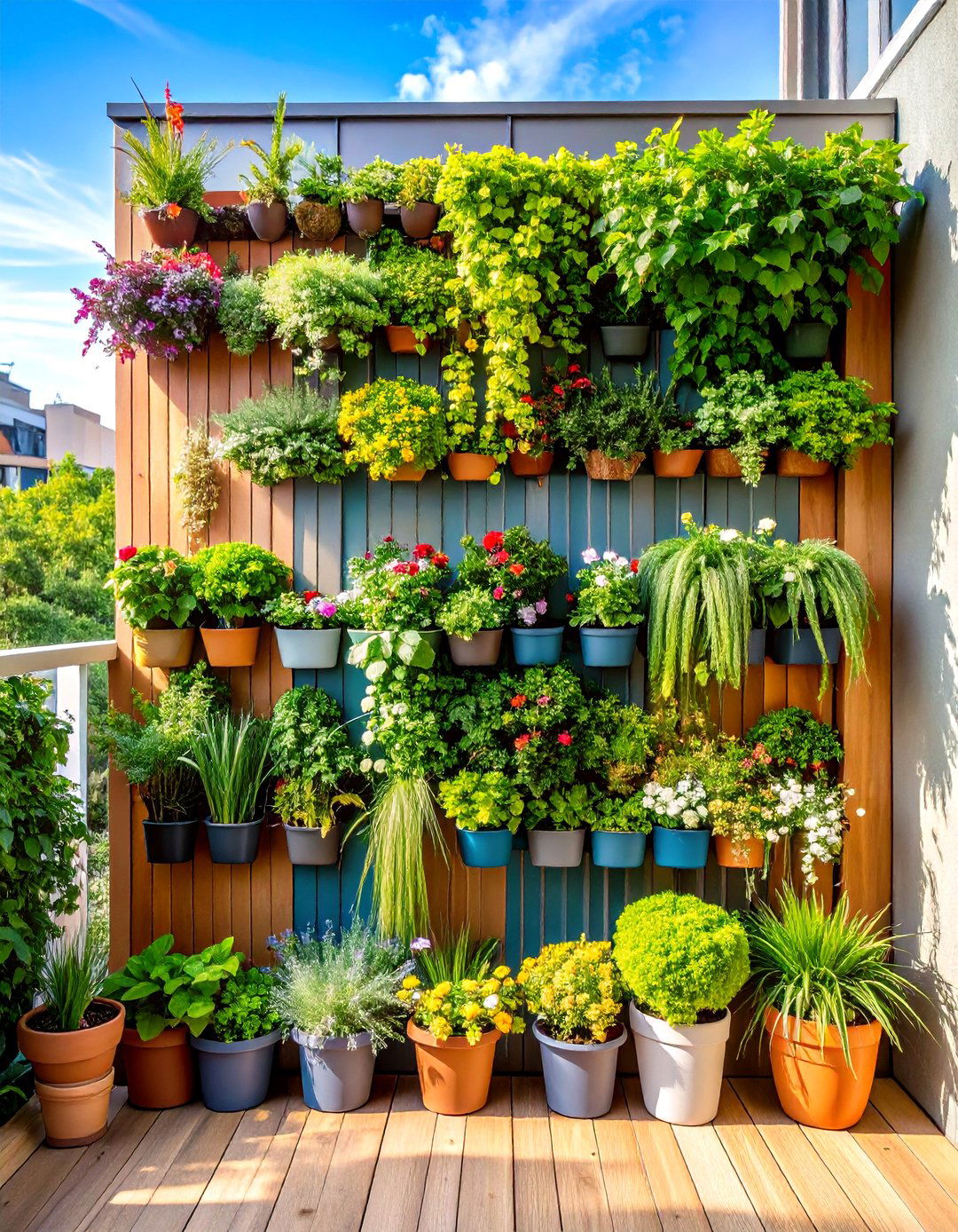 Vertical Garden Privacy Walls - 24 Balcony Privacy Ideas