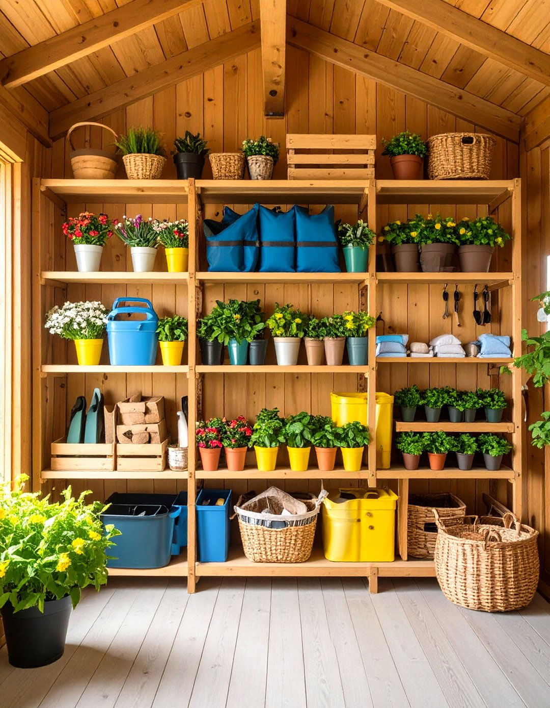 Vertical Garden Supply Storage - 24 Shed Organization Ideas