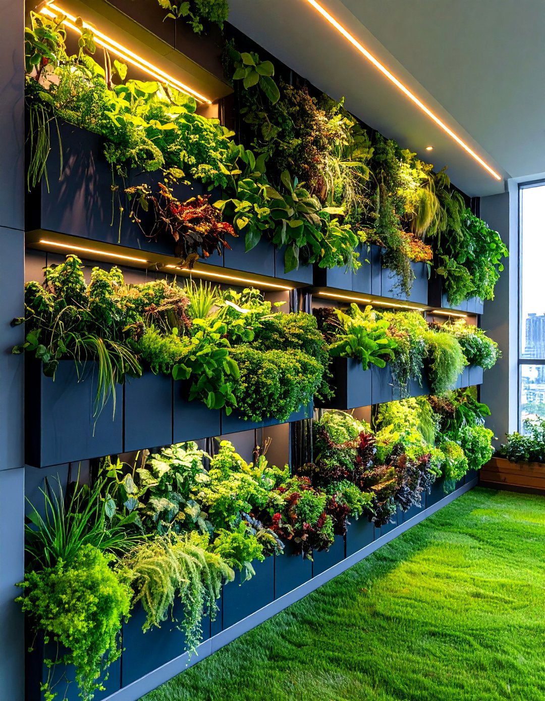 Vertical Garden Wall Balcony - 24 Artificial Grass Balcony Design