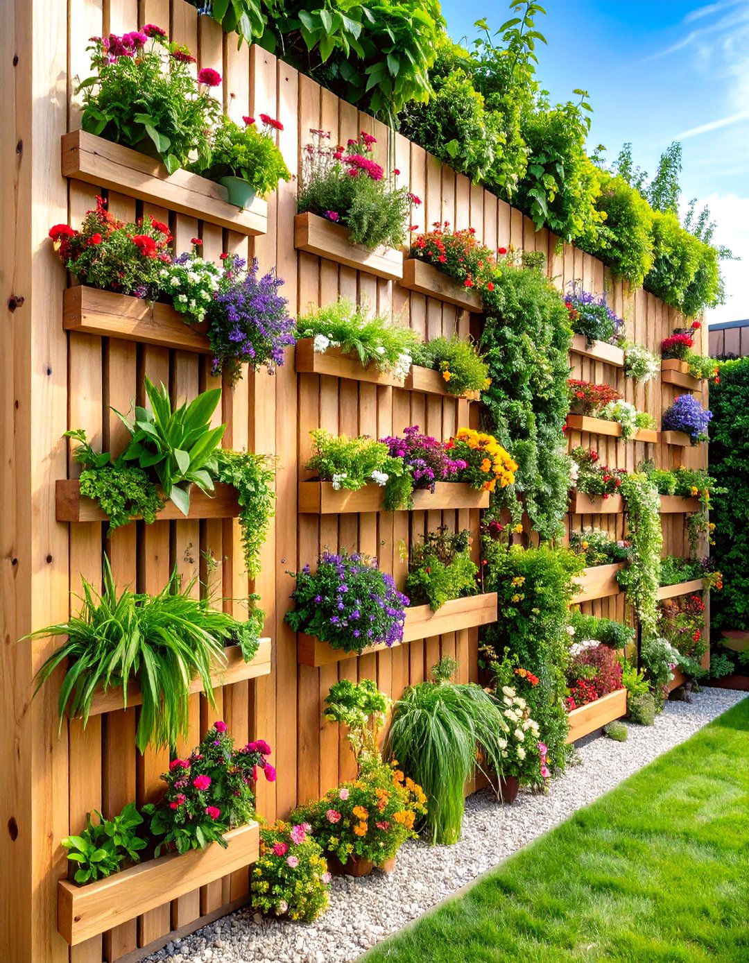 Vertical Garden Wall with Climbing Support - 24 Garden Sleeper Ideas
