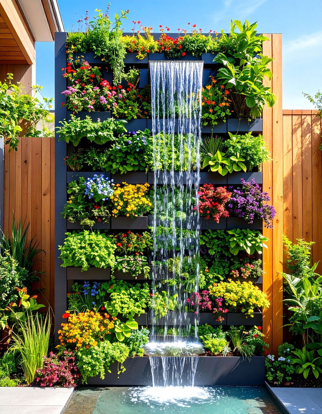 Vertical Garden Water Wall - 24 Water Feature Ideas