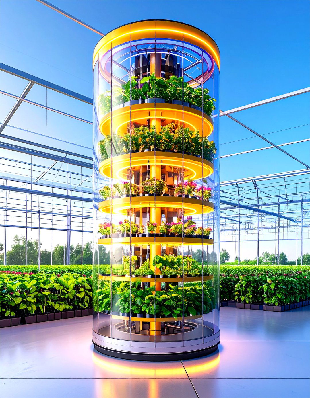 Vertical Greenhouse Tower - 24 Vertical Garden Ideas