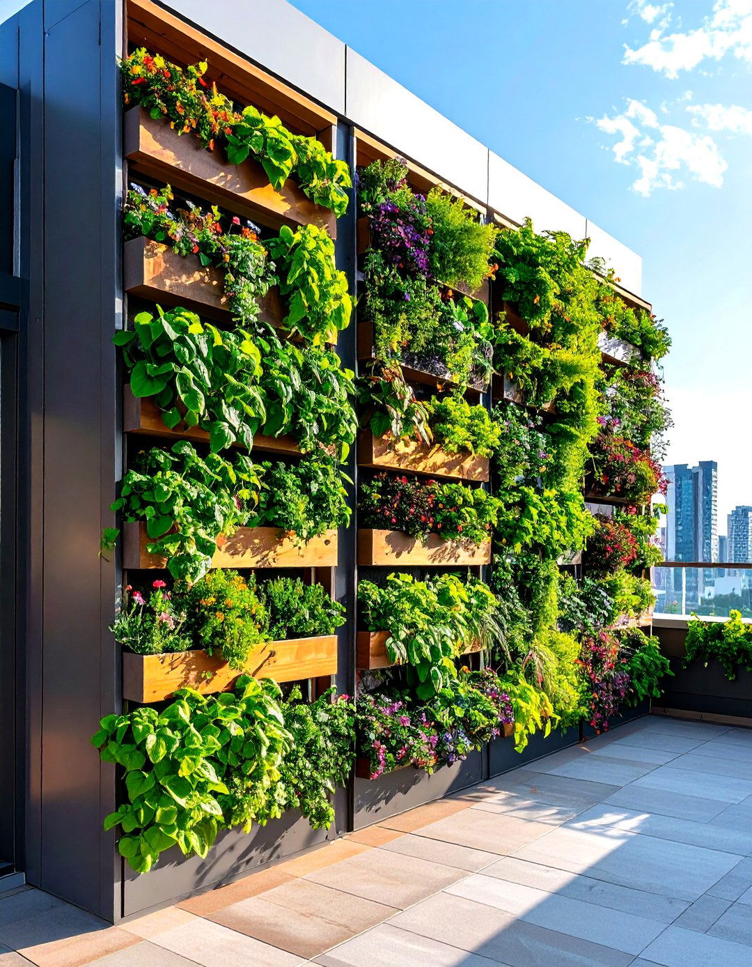 Vertical Living Walls - 24 Rooftop Garden Ideas