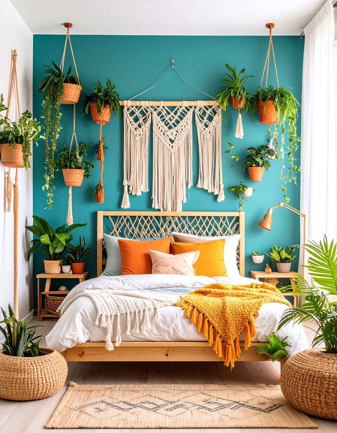 Vertical Plant Garden Wall - 24 Small Boho Bedroom Ideas