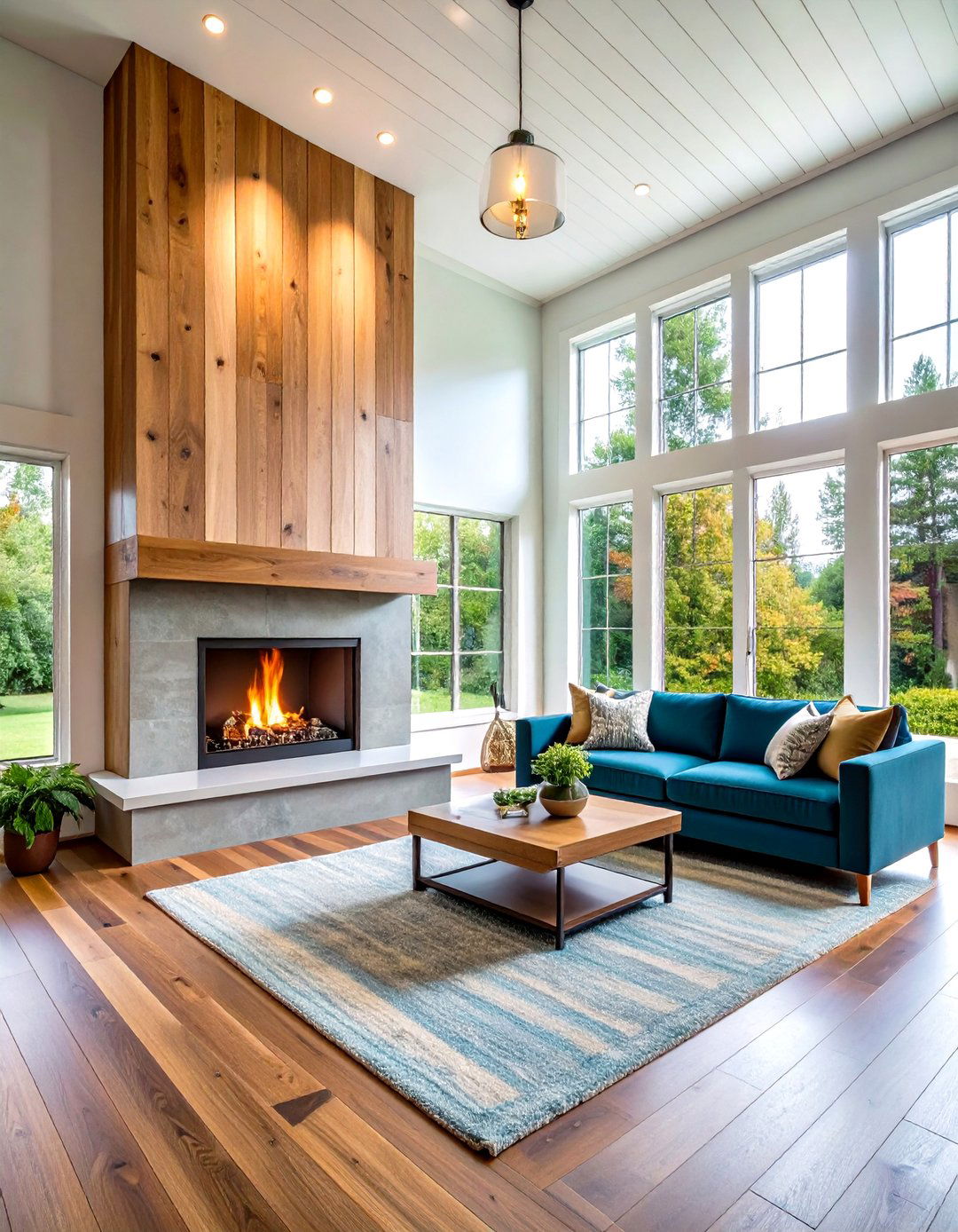Vertical Shiplap Fireplace Accent Wall - 24 Shiplap Fireplace Ideas