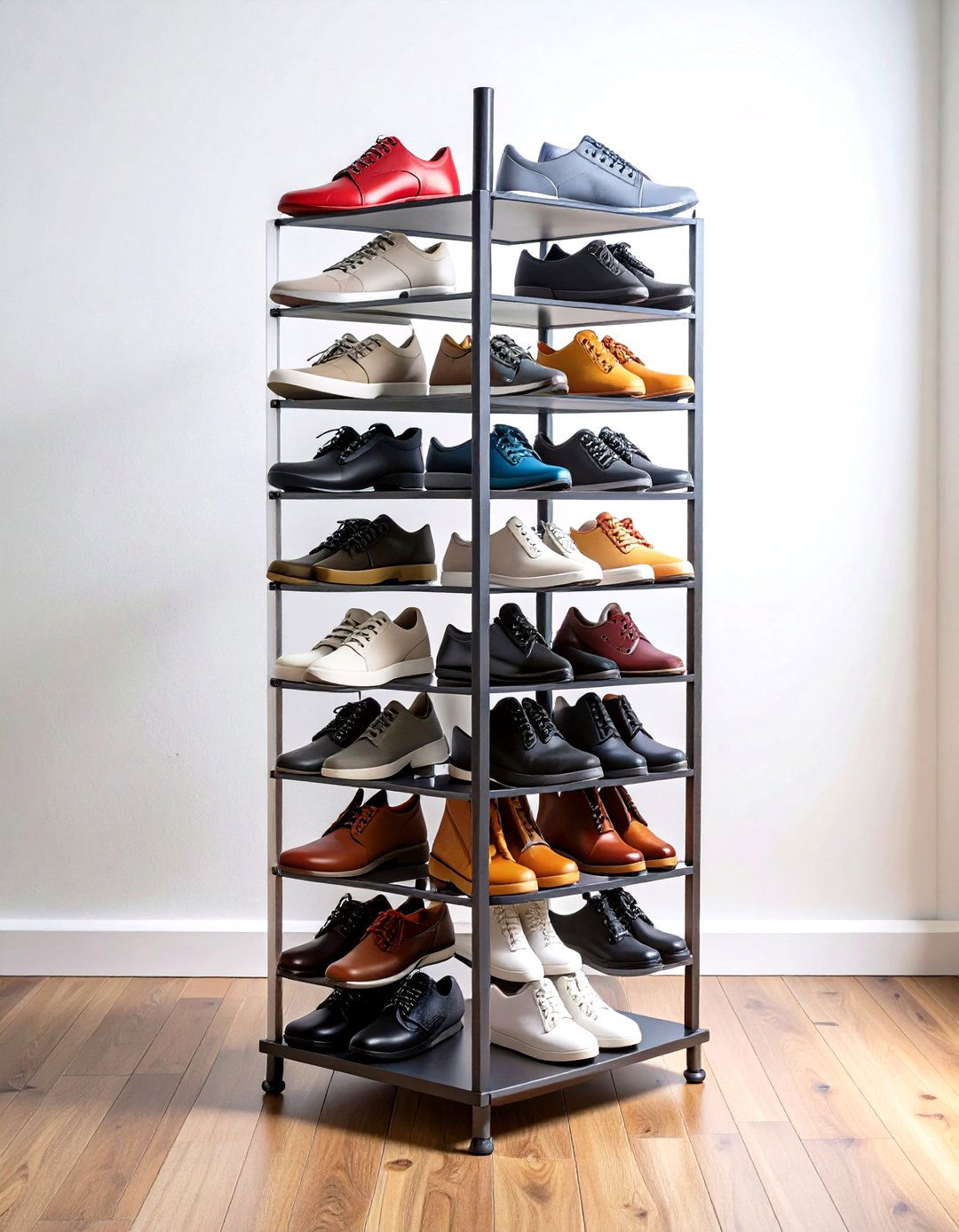 Vertical Shoe Rack Tower - 24 Small Closet Storage Ideas