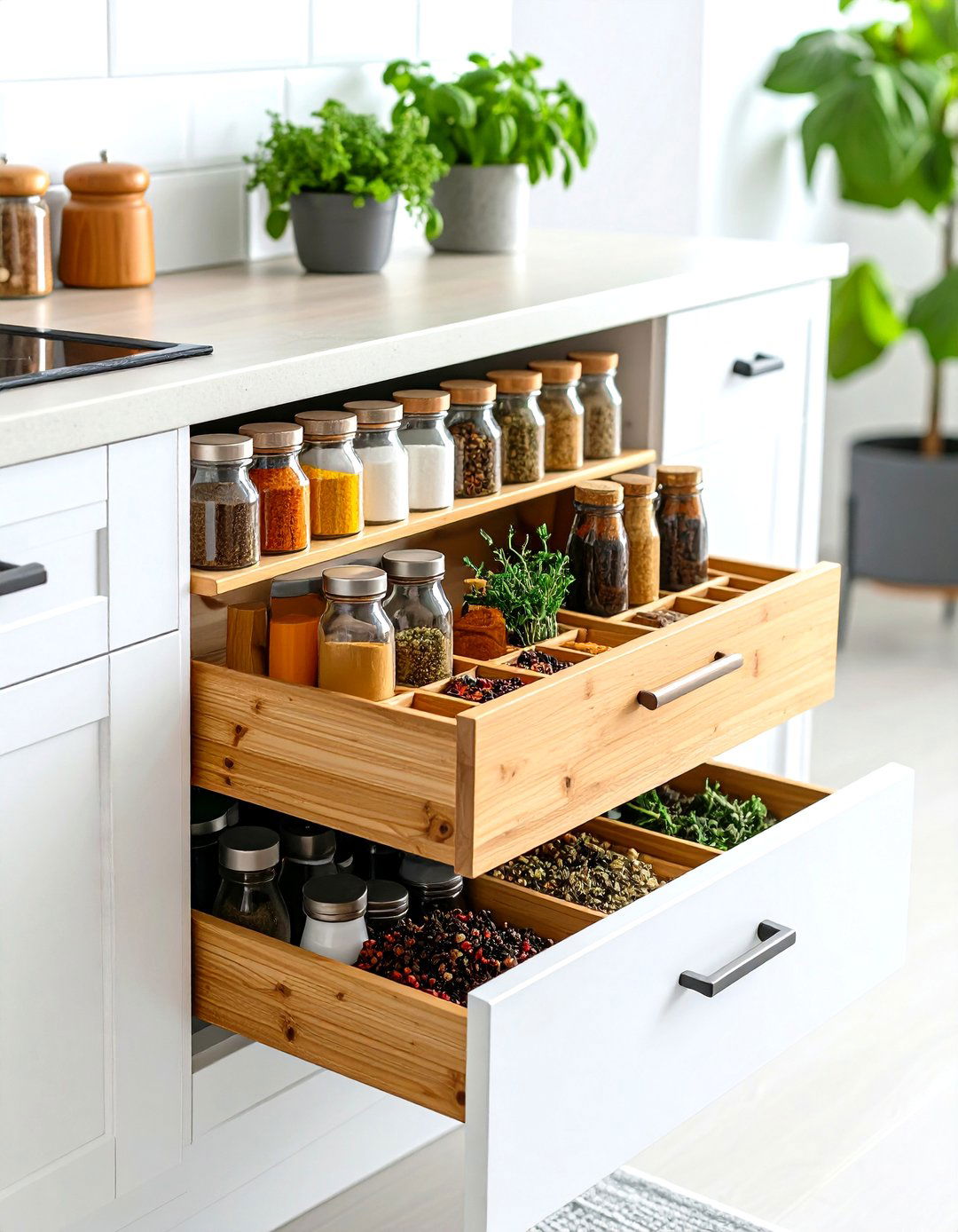 Vertical Slot Spice Storage Systems - 24 Spice Rack Ideas