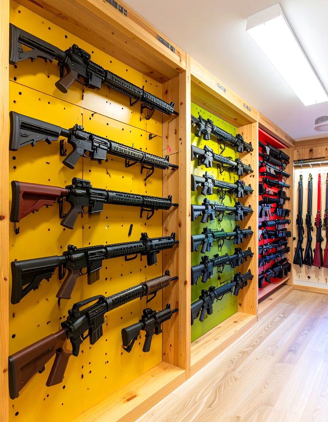 Vertical Storage Configuration - 24 Gun Wall Ideas
