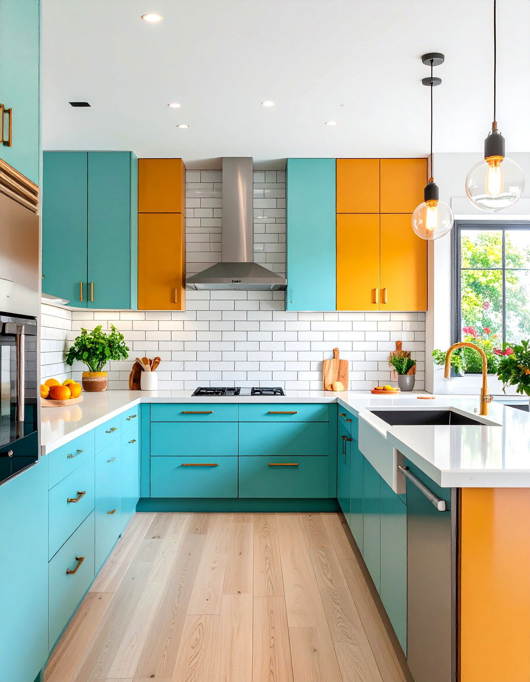 Vertical Subway Tile Installation Design - 24 Black and White Kitchen Backsplash Ideas