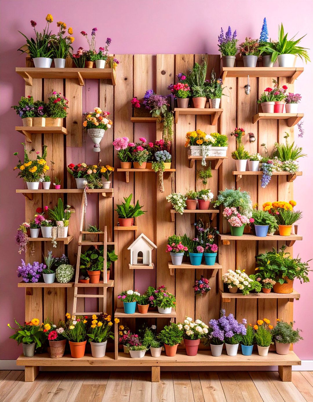 Vertical Wall Fairy Village - 24 Fairy Garden Ideas