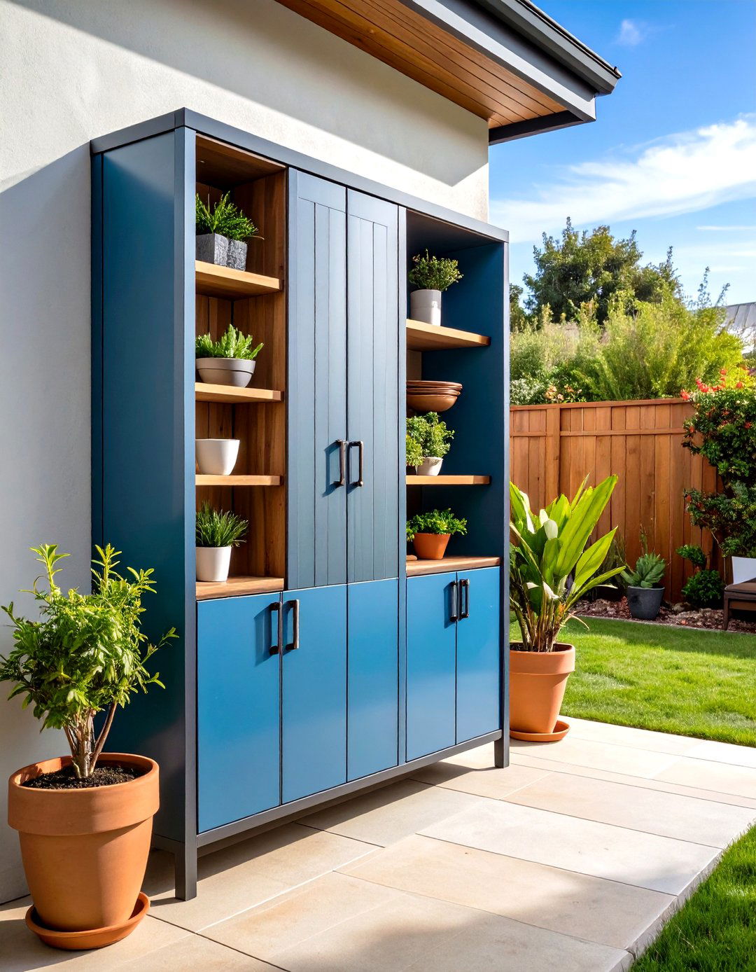 Vertical Wall Mounted Cabinets - 24 Outdoor Storage Ideas