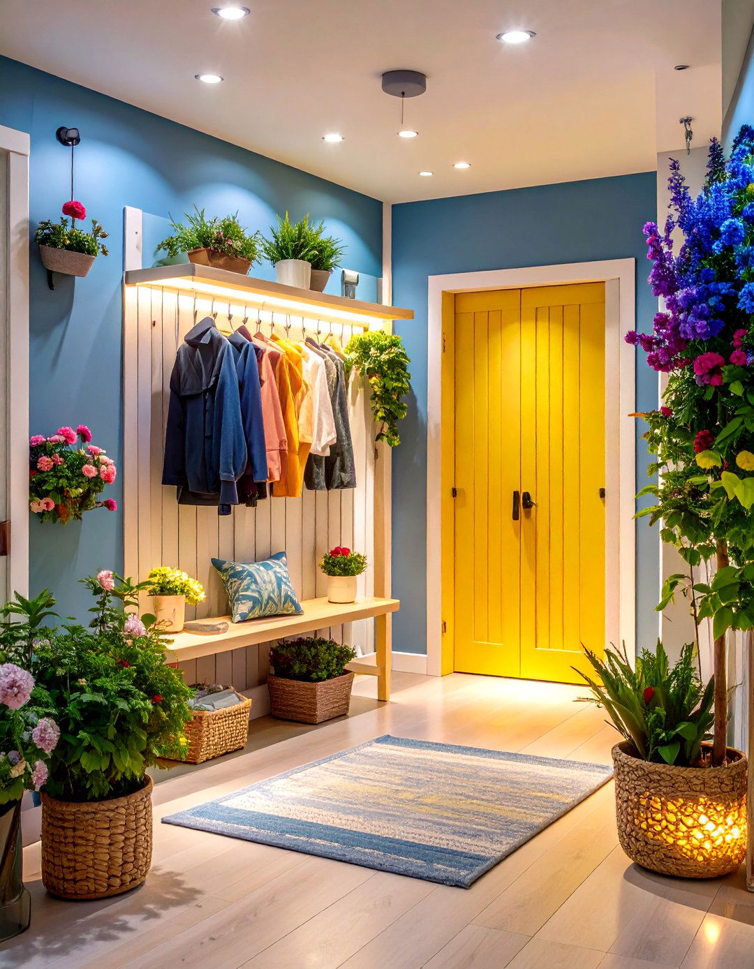 Vertical Wall Mounted System - 24 Entryway Closet Ideas