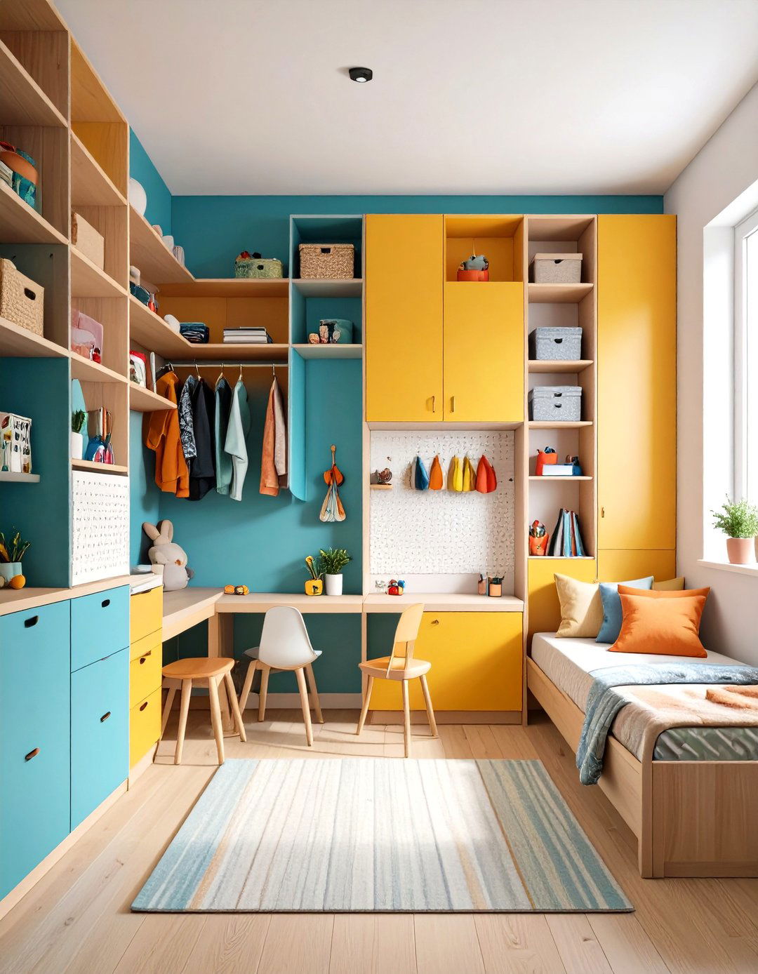 Vertical Wall Organization System - 24 Dorm Room Decorating Ideas