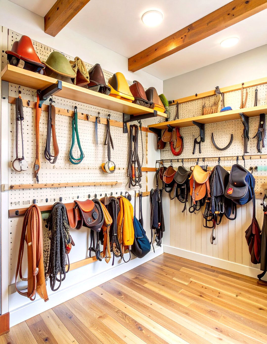 Vertical Wall Storage Maximization - 24 Tack Room Ideas