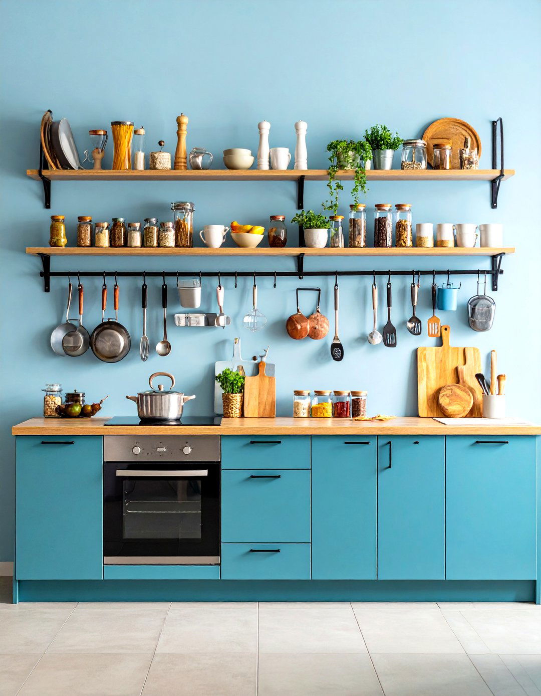 Vertical Wall Storage Solutions - 24 Small Galley Kitchen Ideas on a Budget
