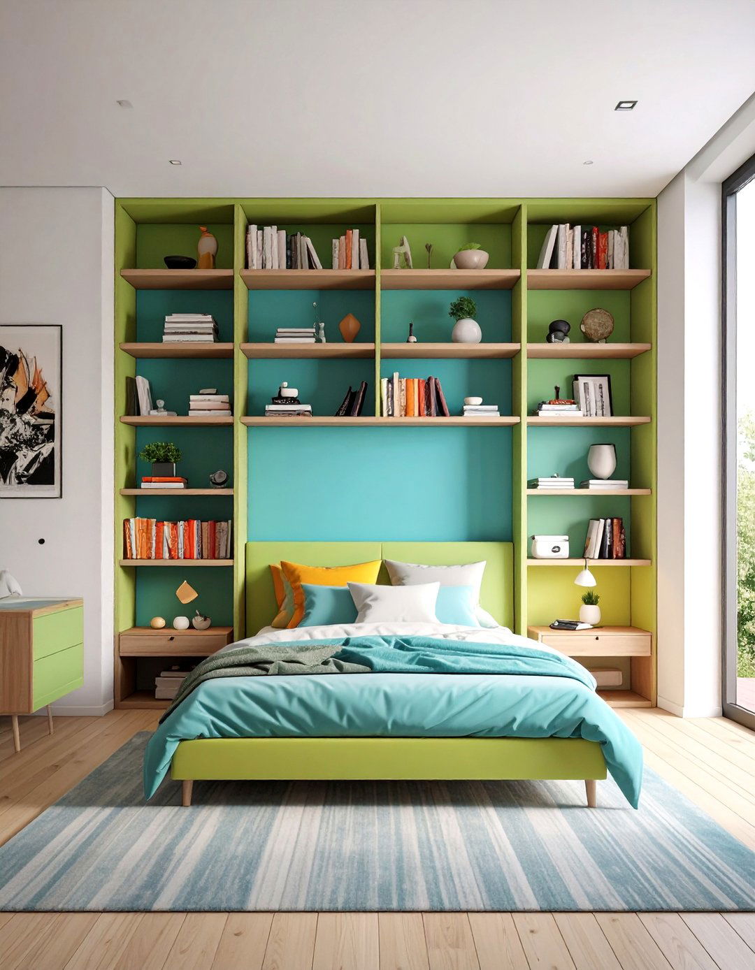 Vertical Wall Storage - 24 Bedroom Storage Ideas
