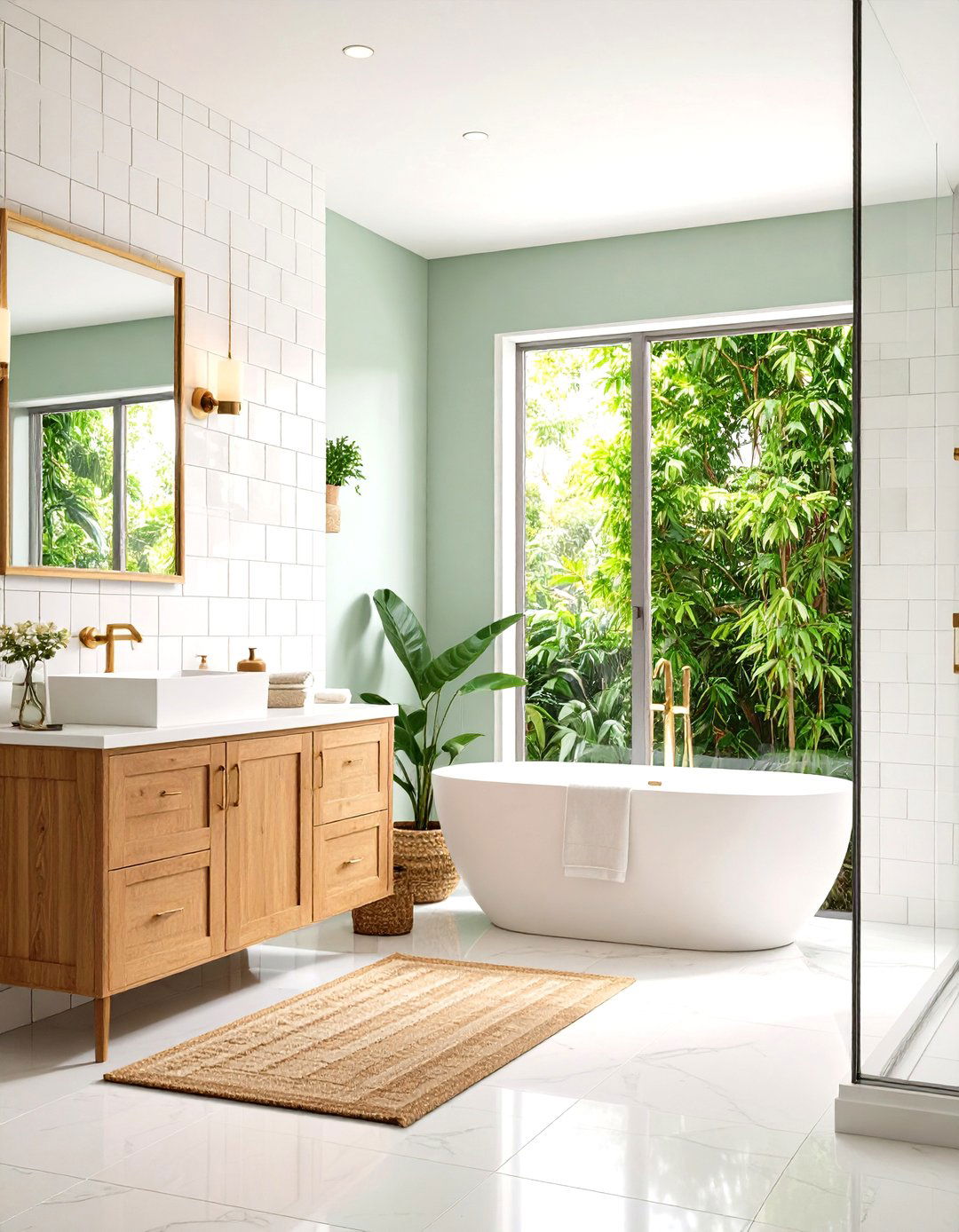 Vertical White Subway Tile Layouts - 24 White Tile Bathroom Ideas