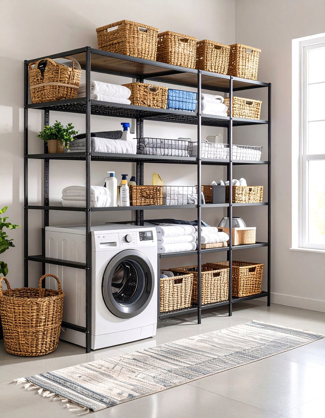 Vertical Wire Storage Systems - 24 Laundry Room Storage Ideas