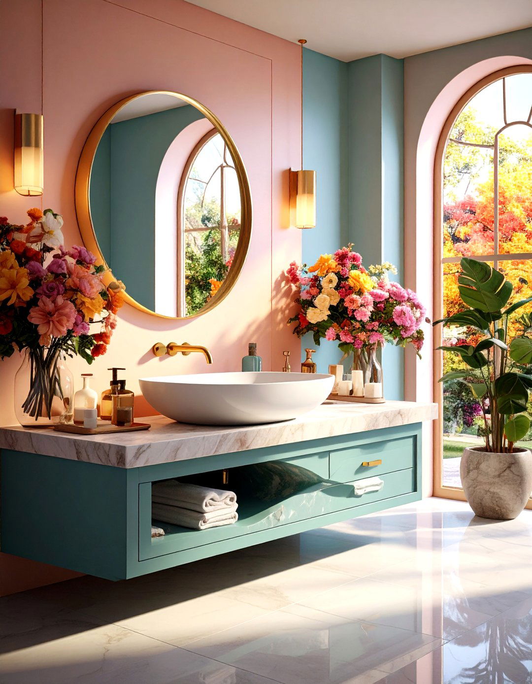 Vessel Sink Centerpiece - 24 Small Powder Room Ideas