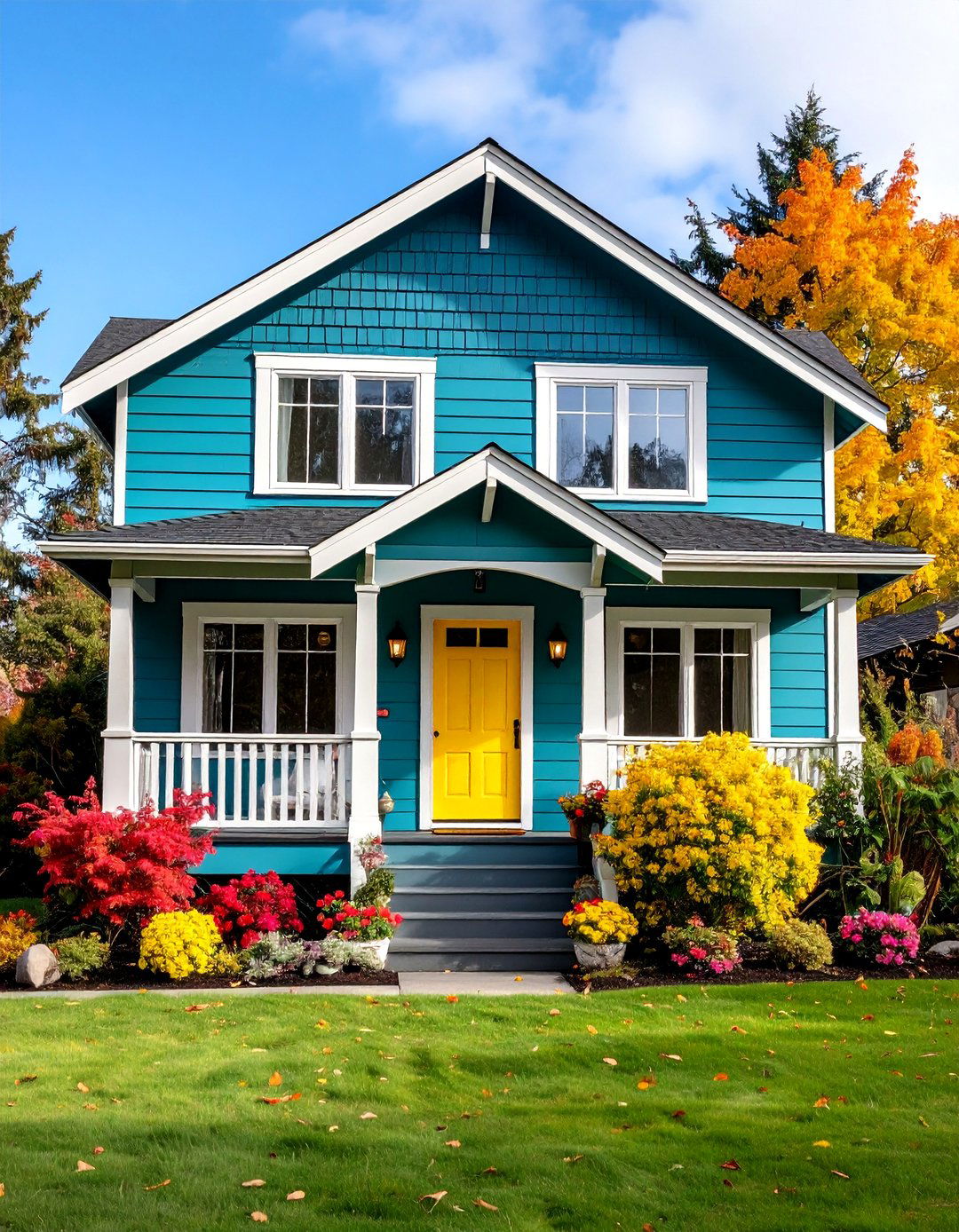 Vibrant Color Schemes - 24 1980s House Exterior Ideas