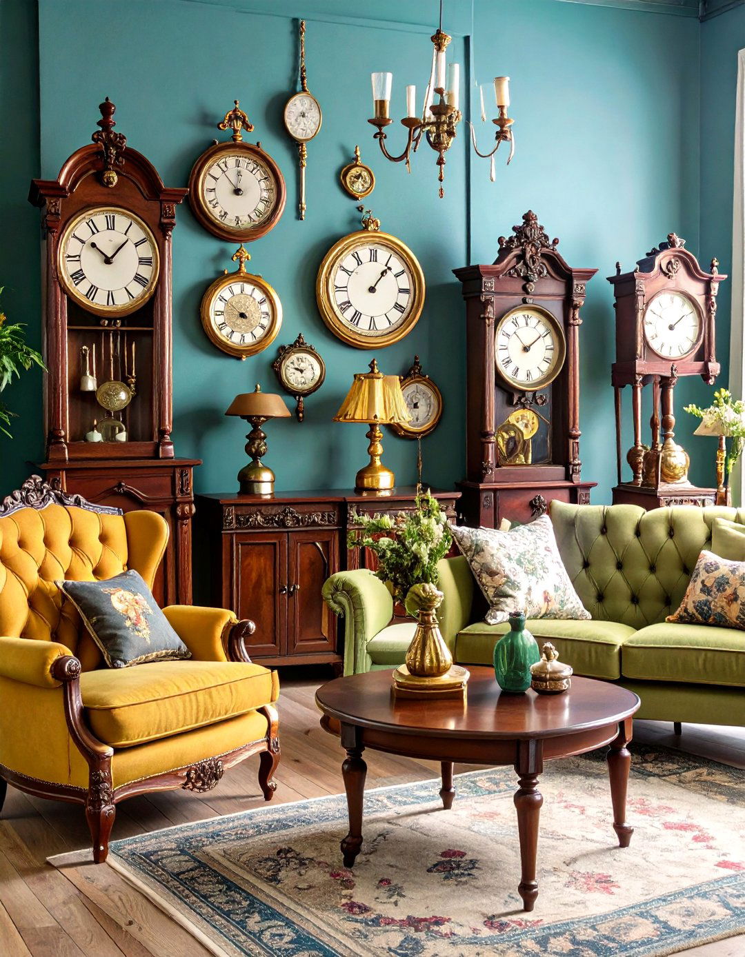 Victorian Antique Clock Collection - 24 Victorian Living Room Ideas