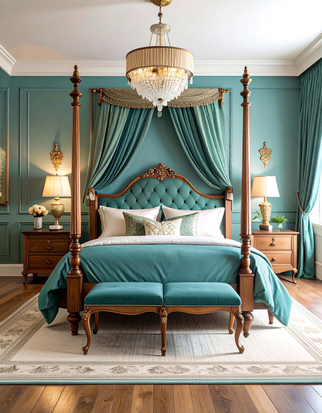 Victorian Bedroom with Ornate Furniture - 24 Traditional Interior Design Ideas