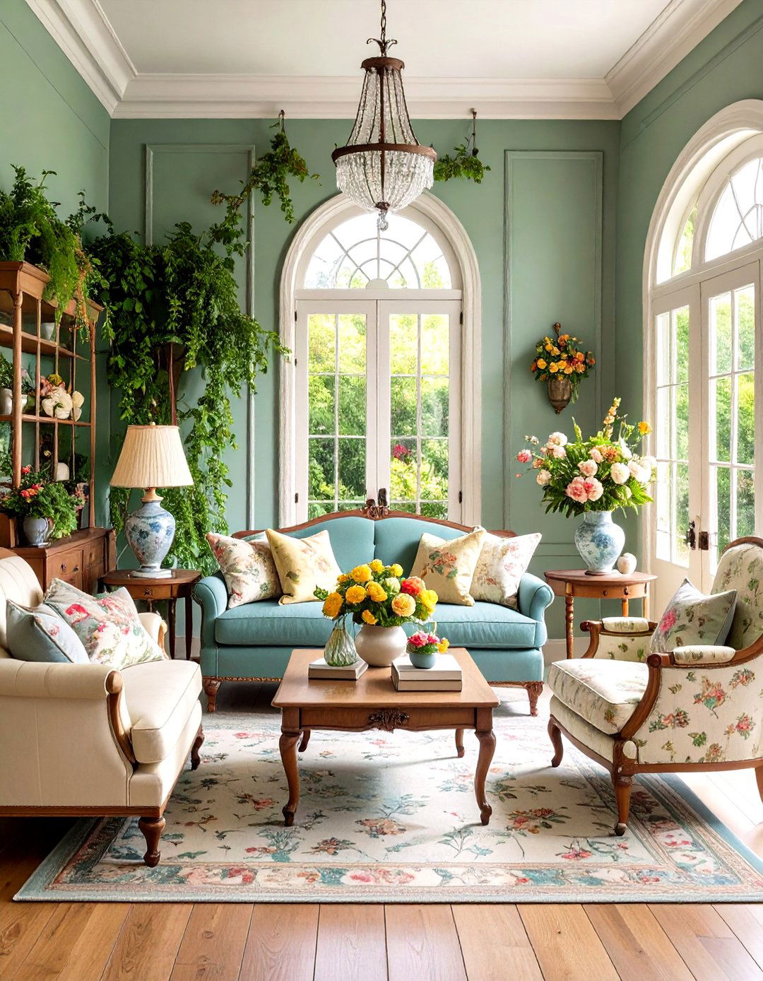 Victorian Botanical Living Room - 24 Victorian Living Room Ideas