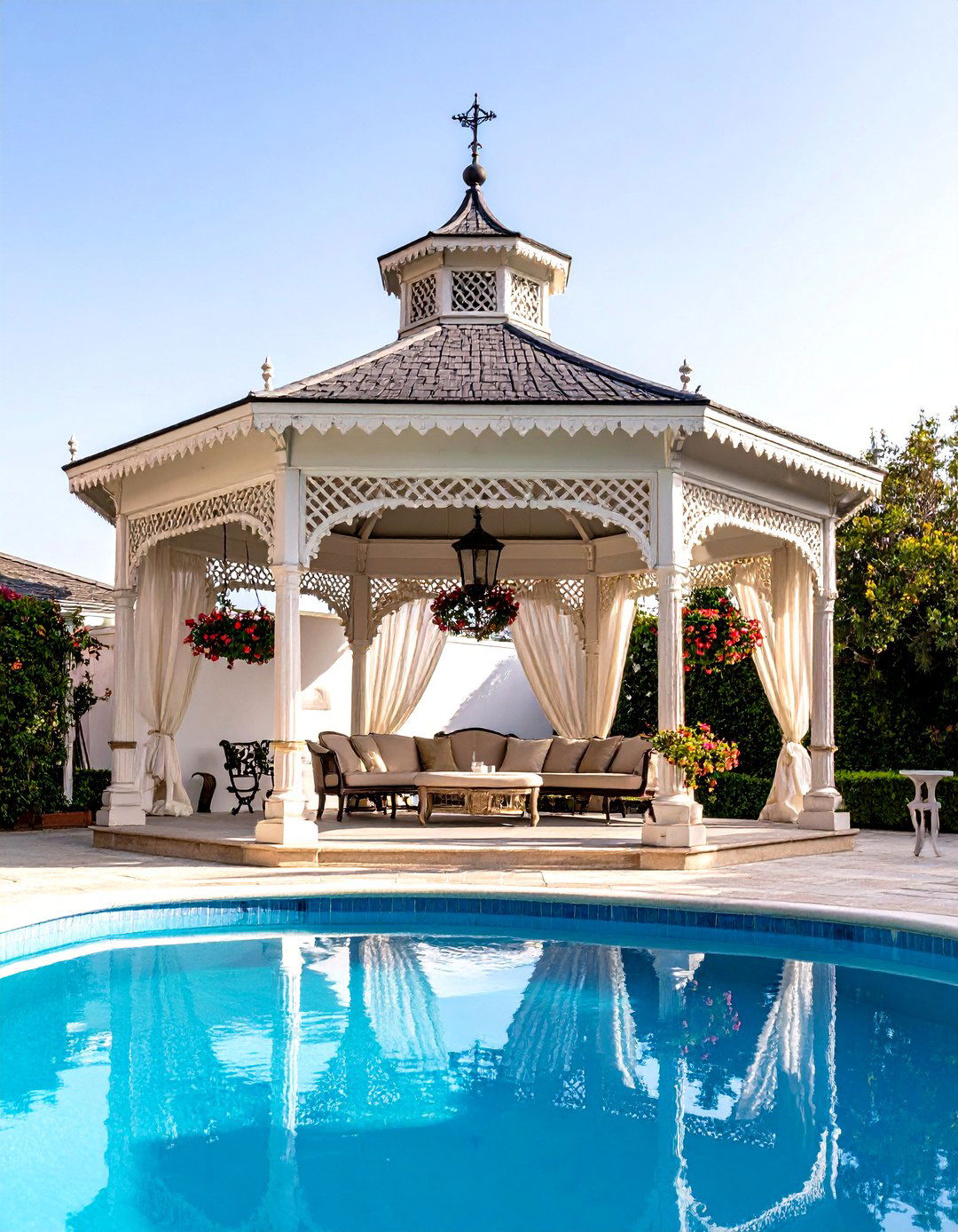 Victorian Elegant Pool Gazebo - 24 Pool Gazebo Ideas