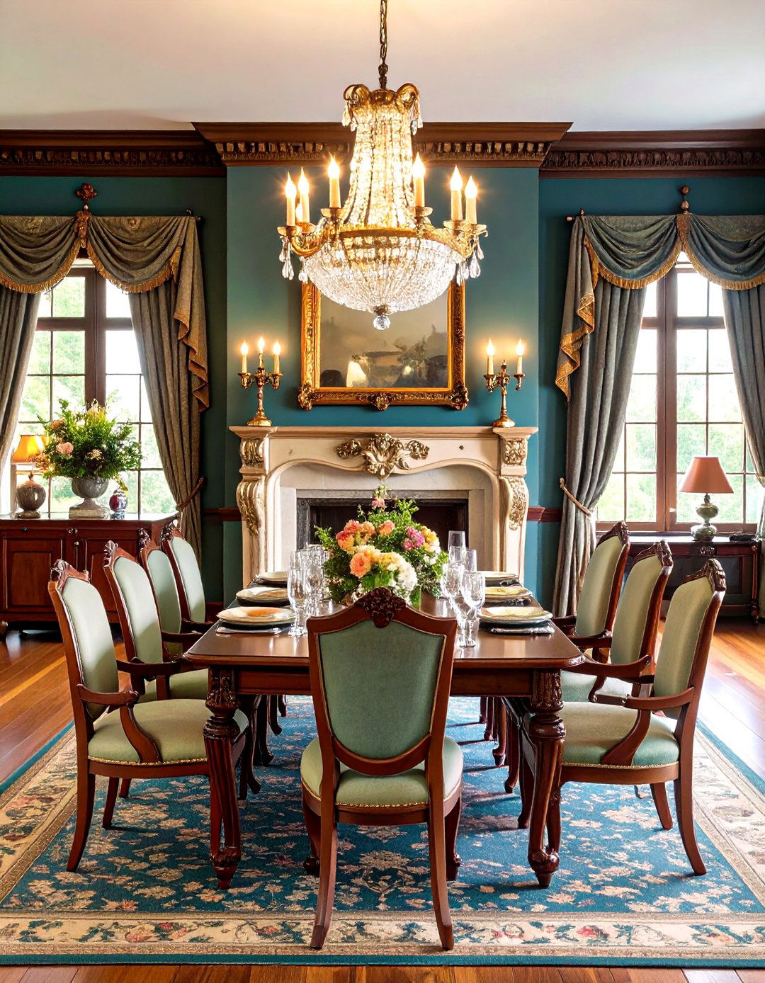 Victorian Era Formal Fireplace - 24 Dining Room With Fireplace