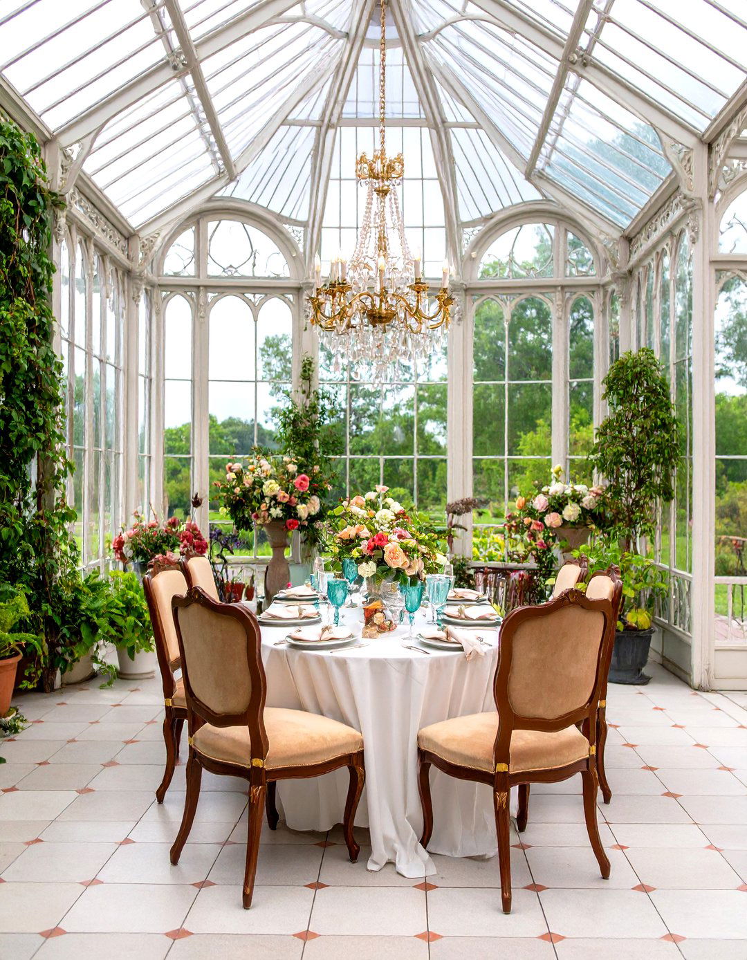 Victorian Glass Conservatory Dining Room - 24 Greenhouse Room Ideas