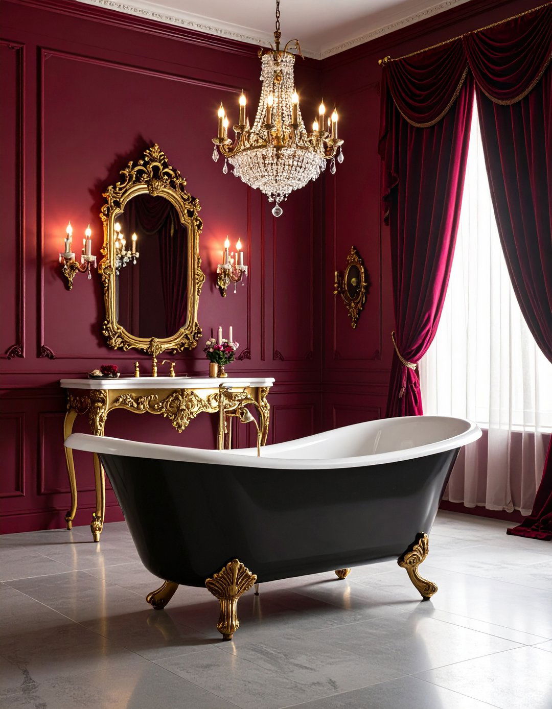 Victorian Gothic Bathroom Drama - 24 Quirky Bathroom Ideas