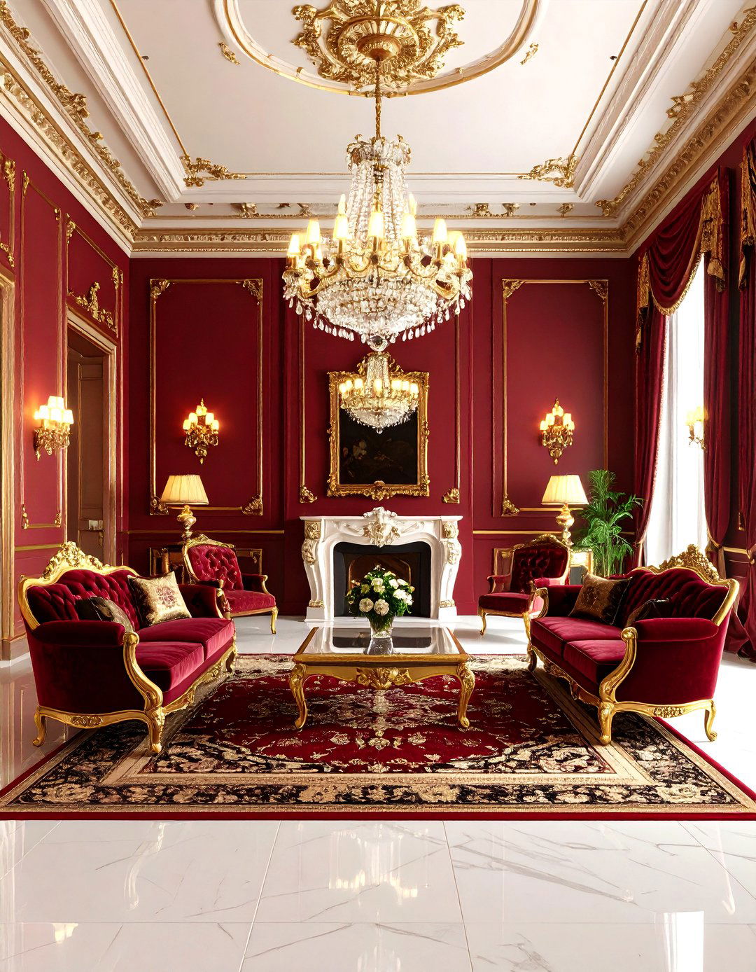 Victorian Grandeur Parlor Room with Ornate Details - 24 Parlor Room Ideas