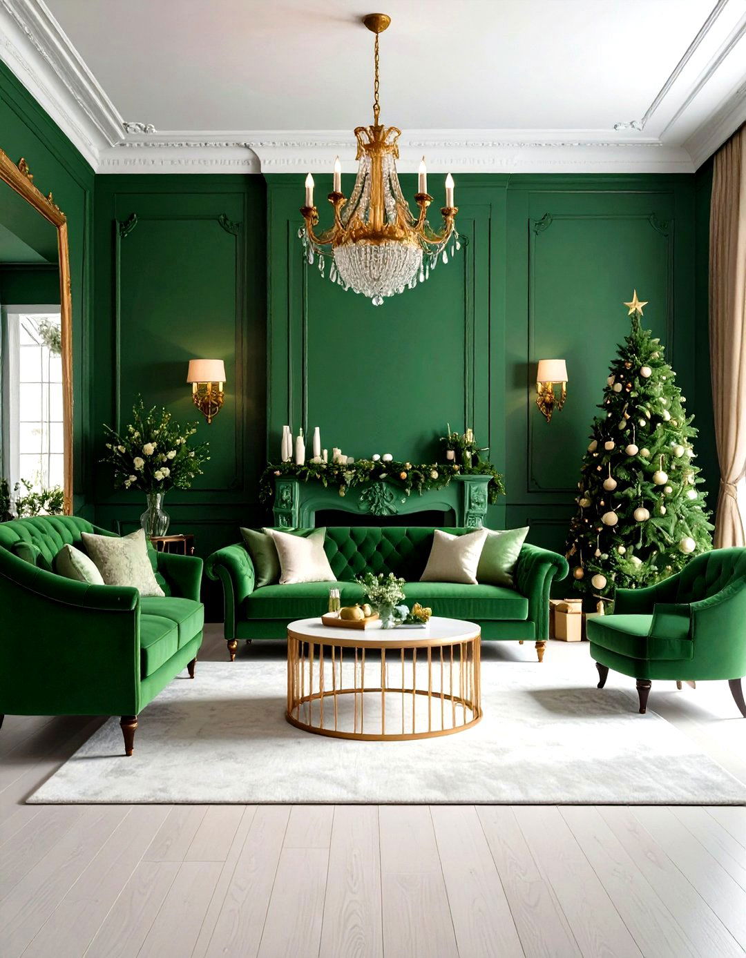 Victorian Green Seasonal Decoration Scheme - 24 Victorian Dark Green Living Room Ideas