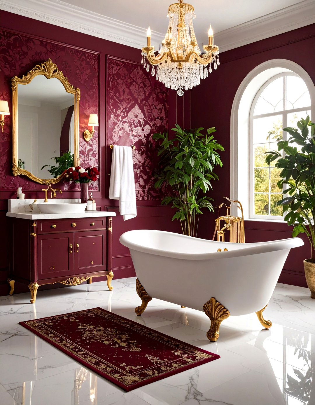 Victorian Heritage Bathroom Patterns - 24 Bathroom Wallpaper Ideas